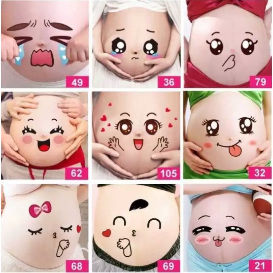 (ยกเซ็ต5แผ่น) สติกเกอร์ คุณแม่ตั้งครรภ์ สติกเกอร์คนท้อง