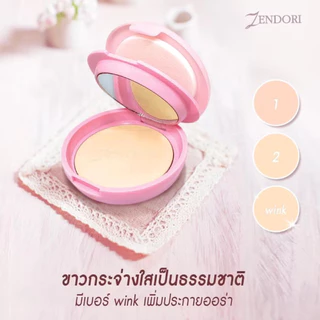 แป้งเซนโดริ ออร่า ไวท์ ตลับชมพู มี 3 สี