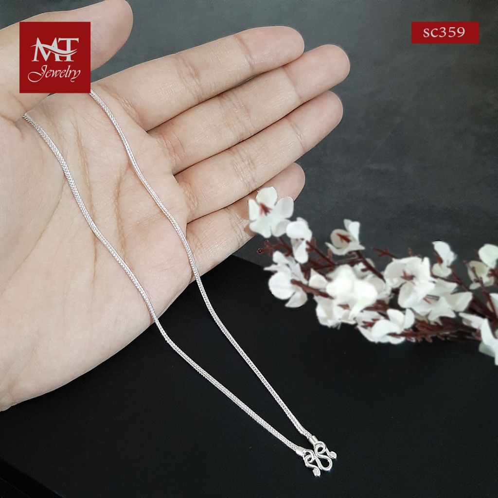 MT สร้อยคอเงินแท้ สี่เสา หนา 1.3 มม, 2 มม 14 16 18 20 22 24 26 28 นิ้ว (sc359) MT Jewelry มณีธารา - รูปที่ 3
