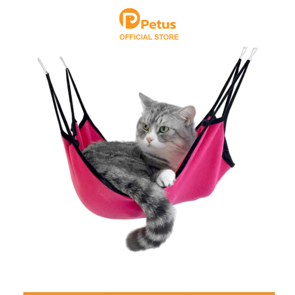 Petus ที่นอนแมวแขวนกรง เปลแมว มี 2 ขนาด 40x50 ผ้านุ่มนิ่ม ขนแกะ เปลแกว่งแขวน Cat Hanging Cushion