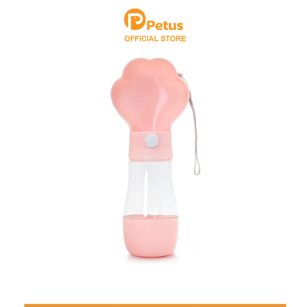 Petus กระบอกน้ำ สัตว์เลี้ยงแบบ 2 in 1 สามารถใส่ได้ทั้งน้ำและอาหาร เป็นแบบพกพา เหมาะสำหรับการเดินทาง