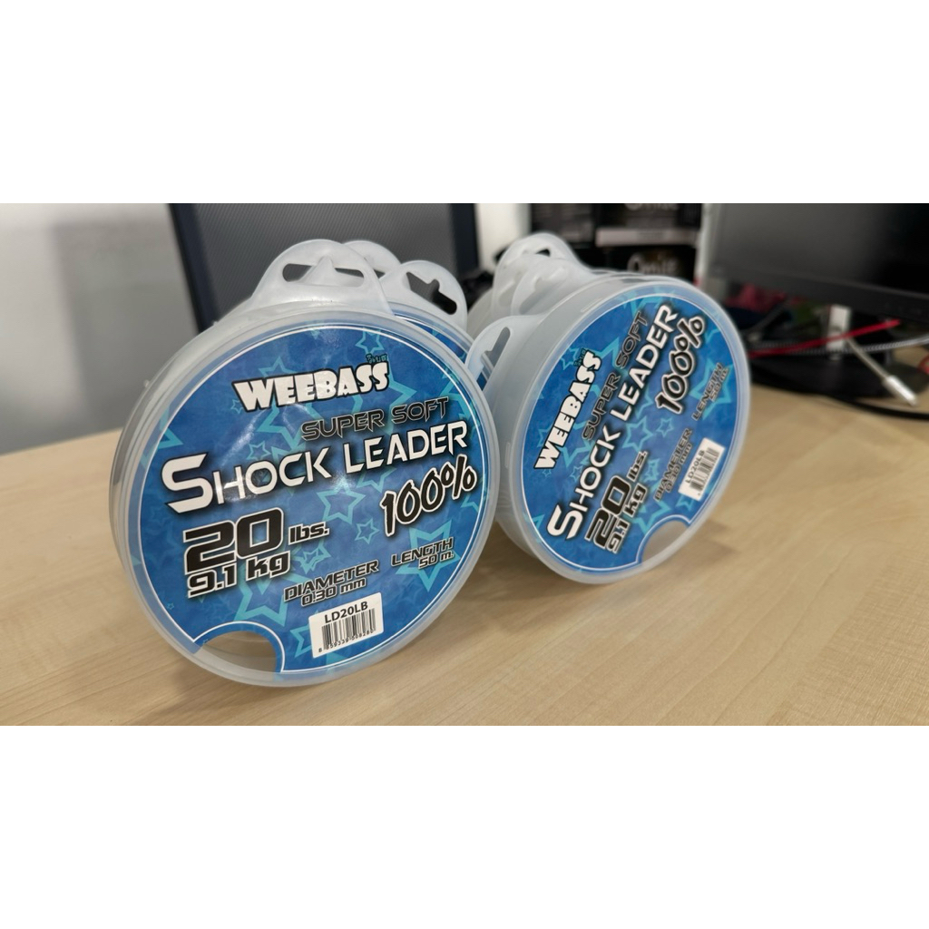สายช็อคลีด Weebass Shock Leader 20lbs 0.30mm / 30lbs 0.45mm /40lb 0.5mm