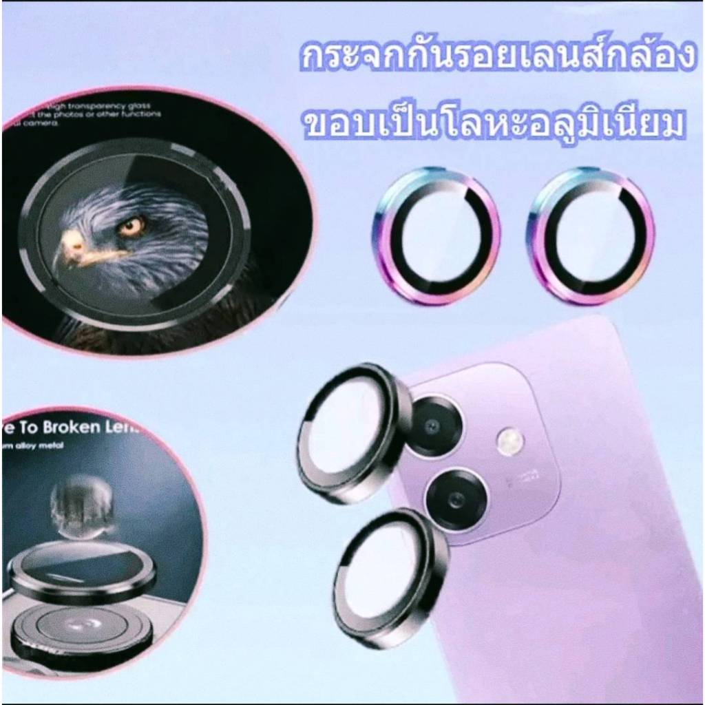 ฟิล์มกระจกเลนส์กล้อง สำหรับSAMSUNG S25FE S24FE A16 A35 A55 ครอบทั้งเลนส์ใส คมชัด