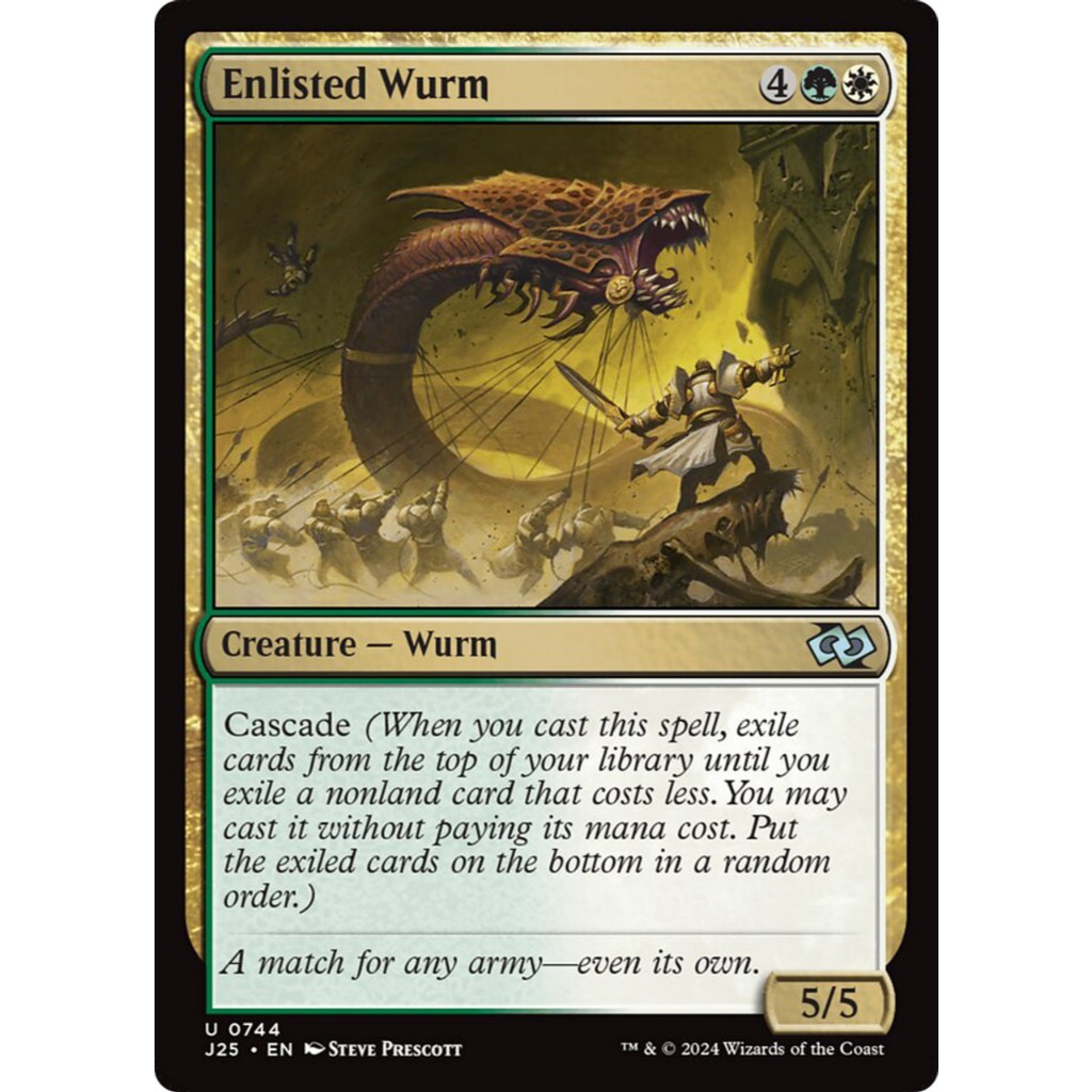 MTG - Magic The Gathering - Foundations Jumpstart - Enlisted Wurm - Near Mint