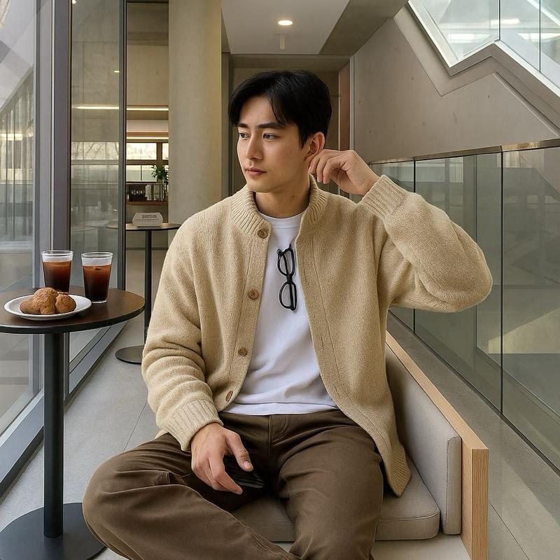 เสื้อไหมพรมโอเวอร์ไซส์UNIWEAR  : Cardigan Knit มีไซส์ใหญ่ (Size38”-56”)