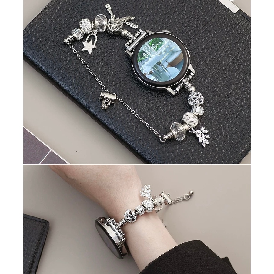 พร้อมส่ง สาย 18/20/22MM สายสร้อยข้อมือ Pando ใช้ได้กับ Samsung 2 3 4 5 6 7 Huawei GT2 GT3 GT4 Amazfit GTS Redmi5Active