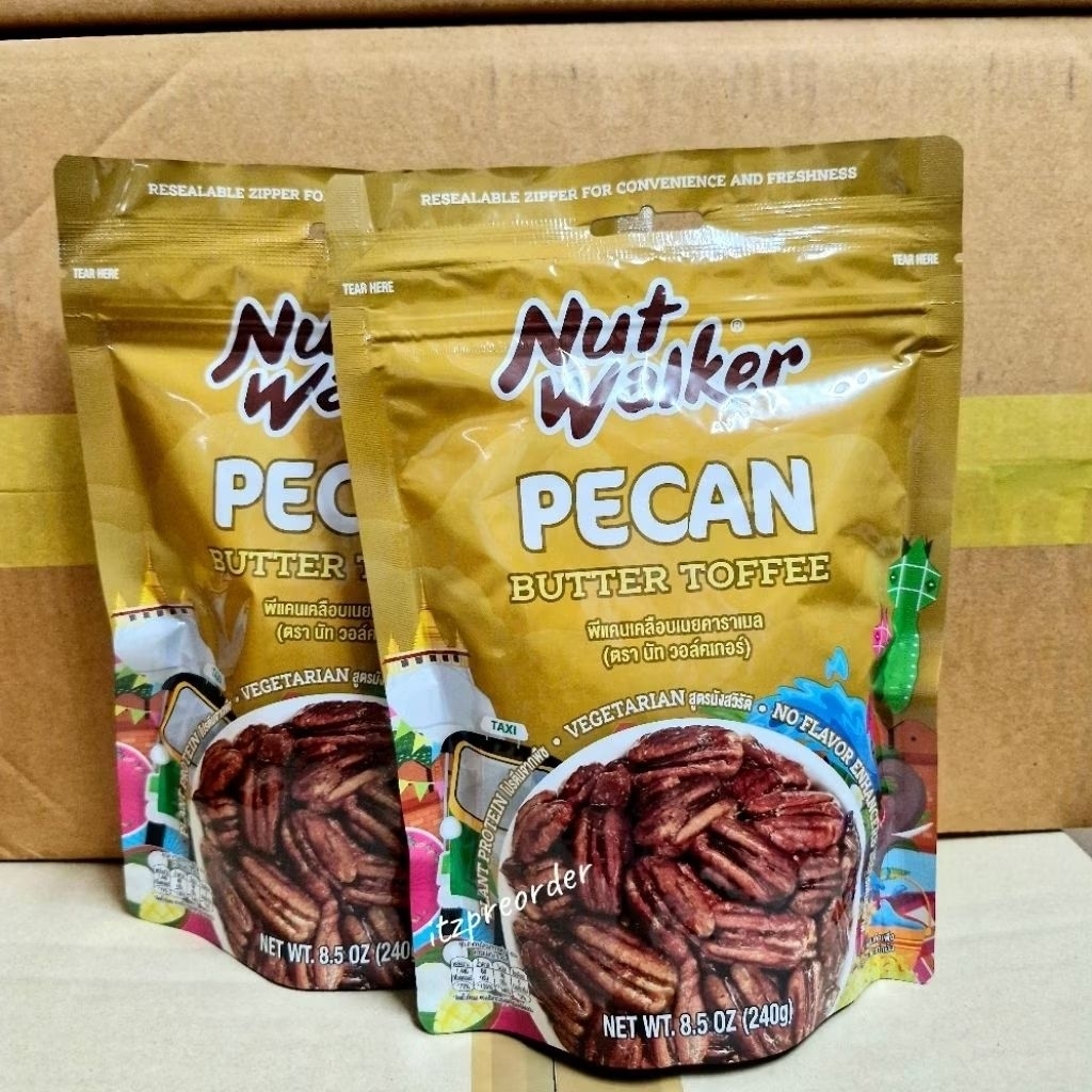 Nut Walker Pecan Butter Toffee พีแคนเคลือบเนยคาราเมล 240g (สูตรมังสวิรัติ)
