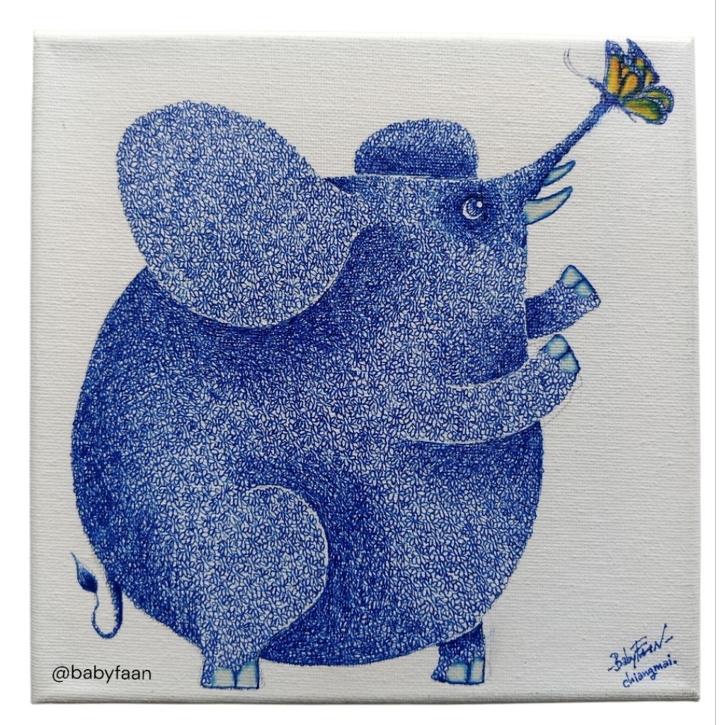 Elephant blue pen number 2