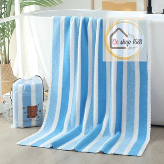 ผ้าขนหนู ผ้าเช็ดตัว หนานุ่ม ใส่ถุง ใช้เป็นของขวัญพิเศษได้ ขนาด 70*140 cm. ผ้าขนเป็ด ดูดซึมซับน้ำได้ดี
