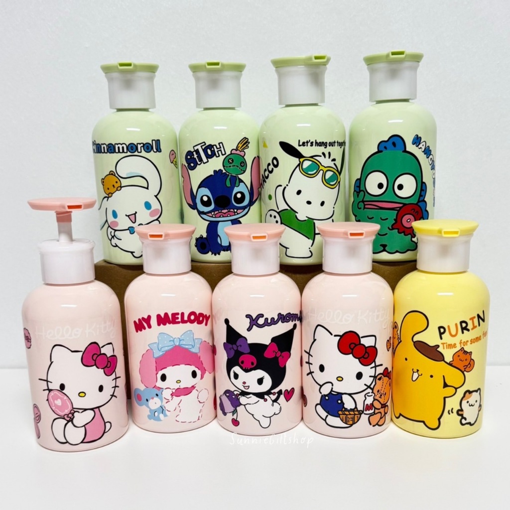ขวดใส่สบู่เหลว ขวดปั๊มเจล ลายการ์ตูน แบบกลม 300ml