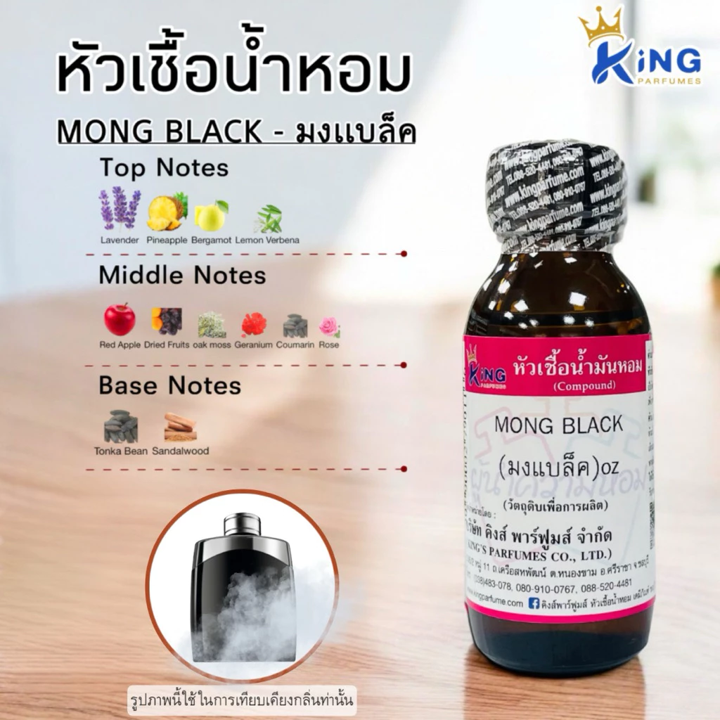 หัวเชื้อน้ำหอมกลิ่น MONG BLACK (มงแบล็ค,มองบลัง รีเจนท์)