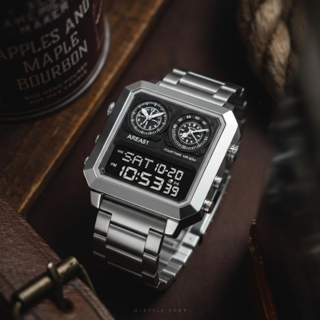 นาฬิกา แบรนด์ AREA51 สายหนัง+สายเลส