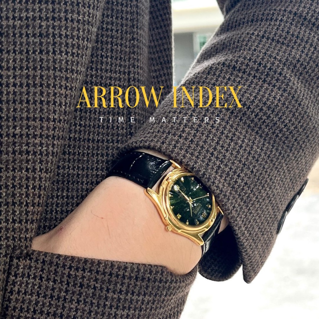 Lobor "Arrow index" 23k gold-plated watch