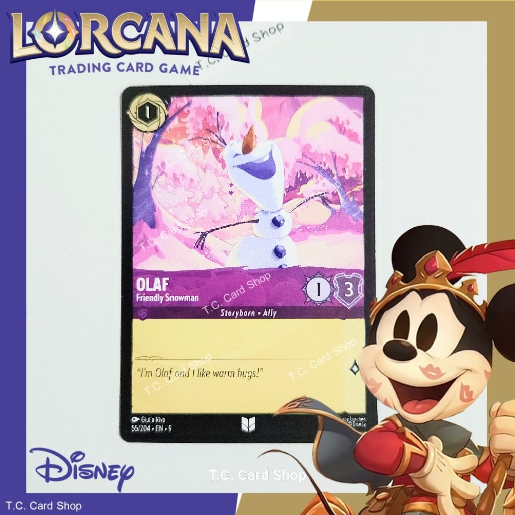 Olaf - Friendly Snowman - EN9 055/204 U - Disney Lorcana (ดิสนีย์ ลอร์คาน่า) (Fabled)