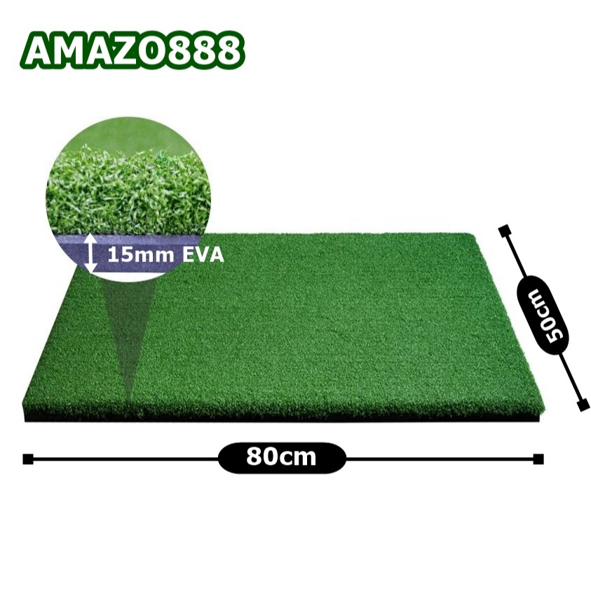 AMZ พรมซ้อมกอล์ฟ ขนาด 49x80 cm พรมซ้อมไดร์ฟ เสื่อซ้อมกอล์ฟ GOLF HITTING MAT แถมฟรีทียาง