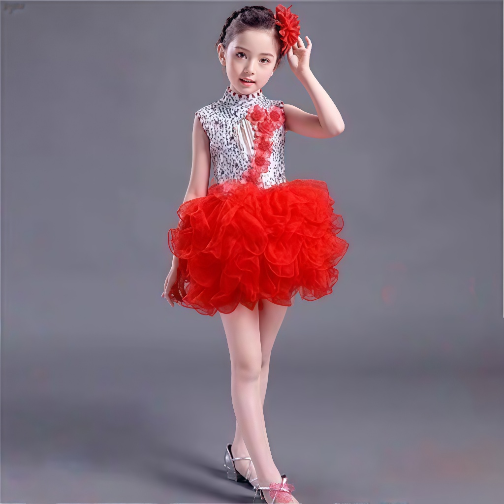 ชุดดรัมเมเยอร์เด็ก พร้อมส่งในไทย ชุดเดินพาเหรด สีฟ้า  ชุดเต้นวันเด็ก กิจกรรมเด็กอนุบาล ประถม เดรสกระโปรงฟู มาใหม่ แฟชั่น - รูปที่ 5