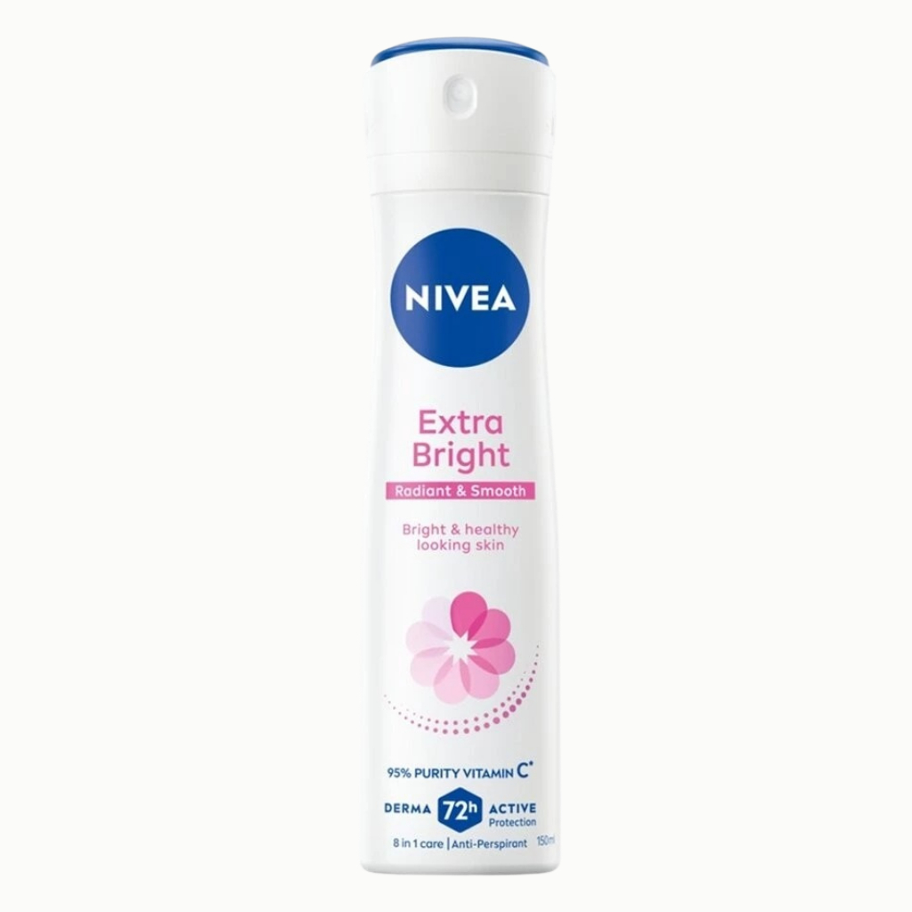 ลดเพิ่ม 30% Nivea นีเวีย สเปรย์ เอ็กซ์ตร้า ไบรท์ เรเดียนท์ แอนด์ สมูท 150 มล.ช่วยฟื้นบำรุงผิวคล้ำเสียสะสมลึกระดับเซลล์