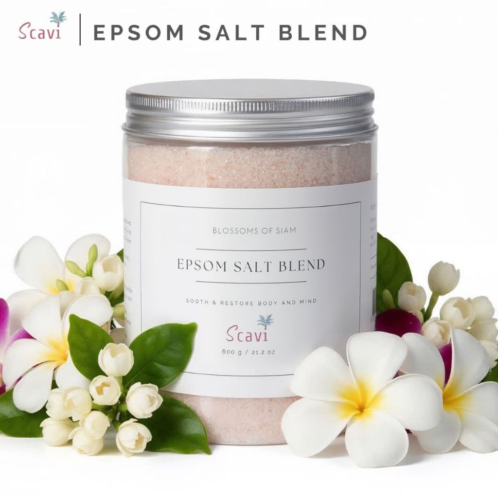 Epsom Salt Blend (Blossoms of Siam) Bath salt เกลือสปา Magnesium sulfate แมกนีเซียม ซัลเฟต