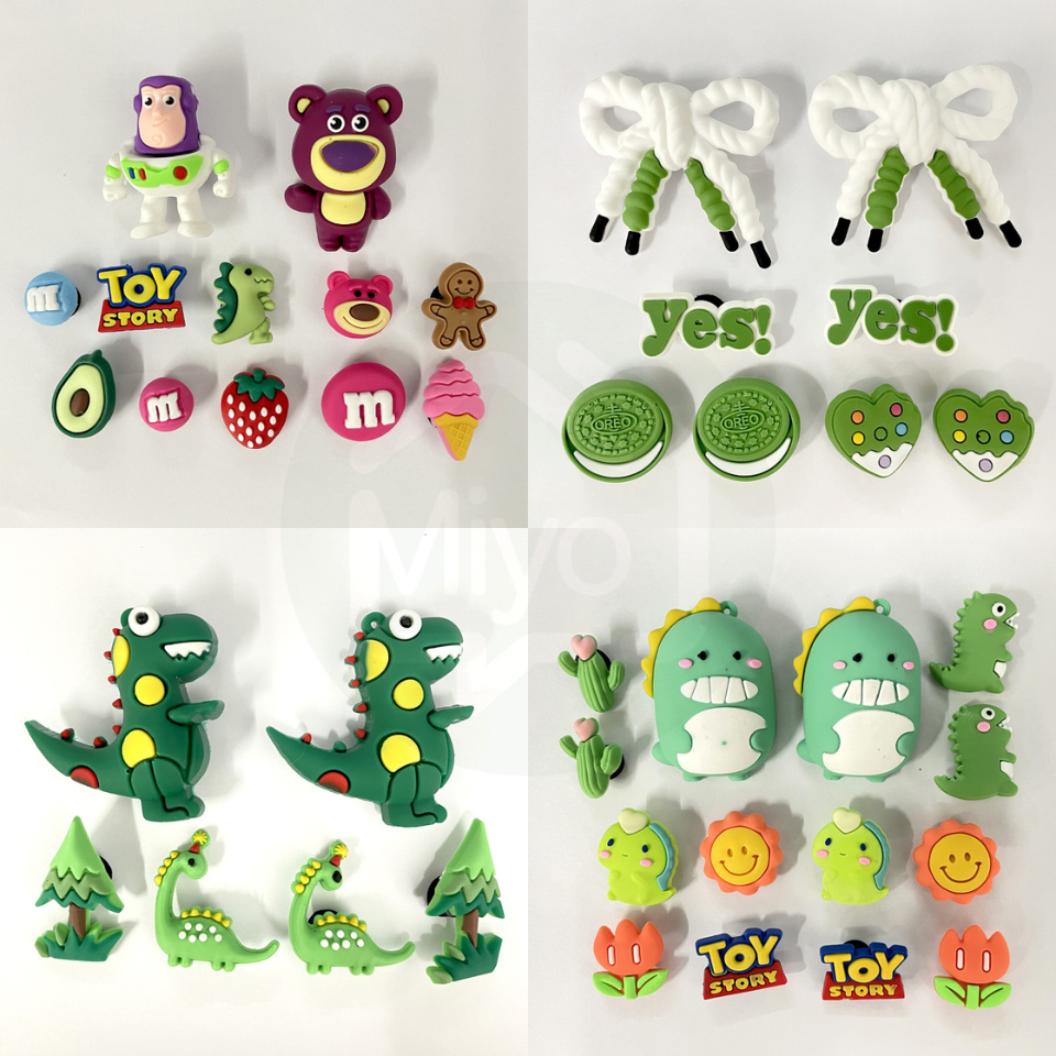 ชุดเซ็ต ตัวติดรองเท้าลายการ์ตูน อะไหล่ตกแต่งรองเท้า DIY รองเท้าทุกยี่ห้อที่มีรูติดได้ 1เซ็ต ติดได้ 2ข้าง