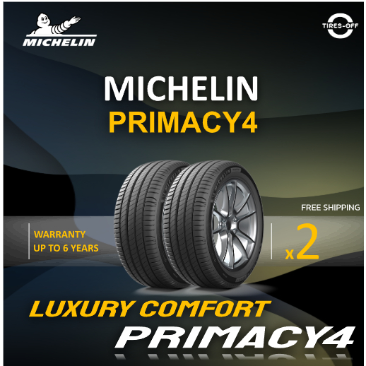 (ส่งฟรี) MICHELIN รุ่น PRIMACY 4 (ราคาต่อ2เส้น) ปี2025 สุดยอดความนุ่มเงียบ มีรับประกัน primacy4 215/