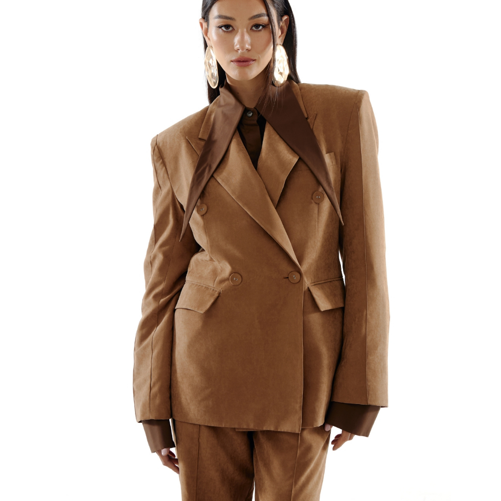 The SRT X16 (TBZ281) Suede Blazer เสื้อเบลเซอร์ผ้าหนังกลับ แขนยาว