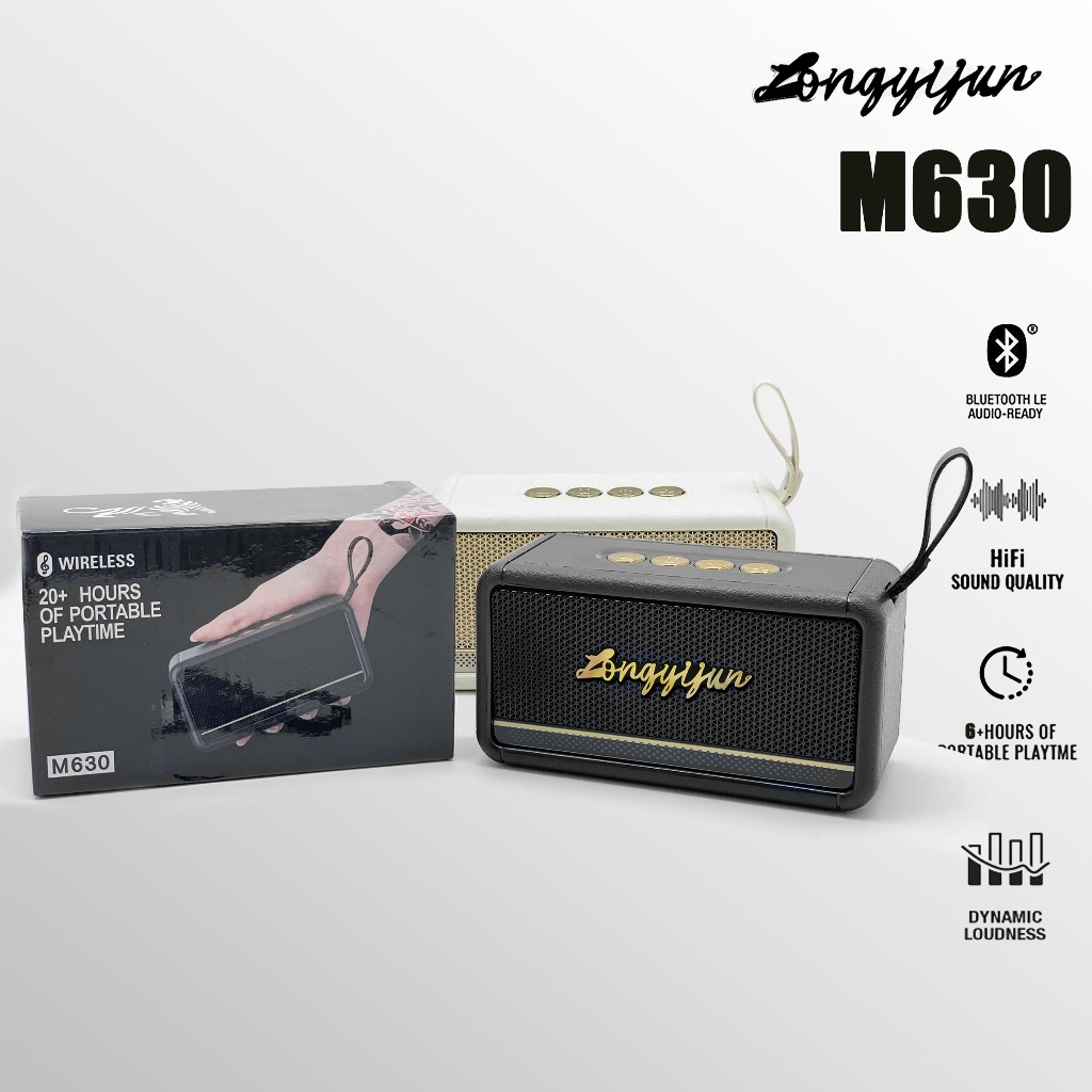 M630 ลำโพงบลูทูธ พร้อมสายหิ้ว ลำโพงไร้สาย 8W ลำโพงพกพา ของแท้ 100%
