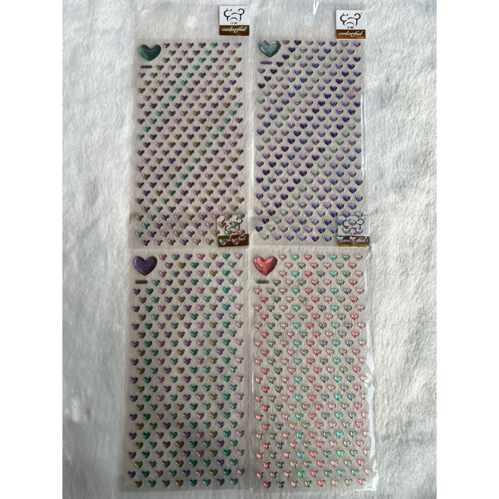 สติ๊กเกอร์ หัวใจ, เจลใสแข็ง ติดแน่น สีสวยสดใส ติดตกแต่งมือถือ ไอแพด  โน๊ตบุ๊ค อัลบั้ม ไดอารี่ เฟรมการ์ด พร้อมส่ง💖⭐️