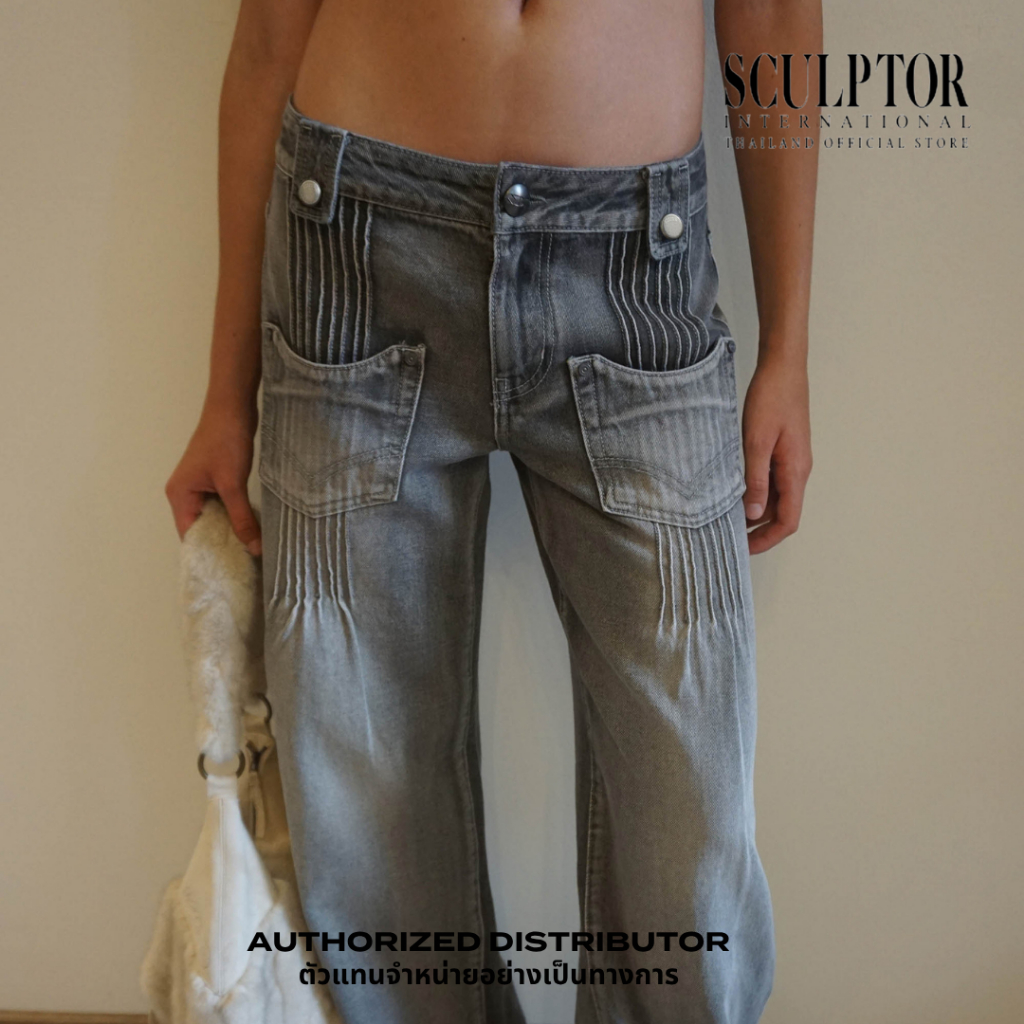 SCULPTOR® กางเกงยีนส์ Pintuck Pocket Denim Pants