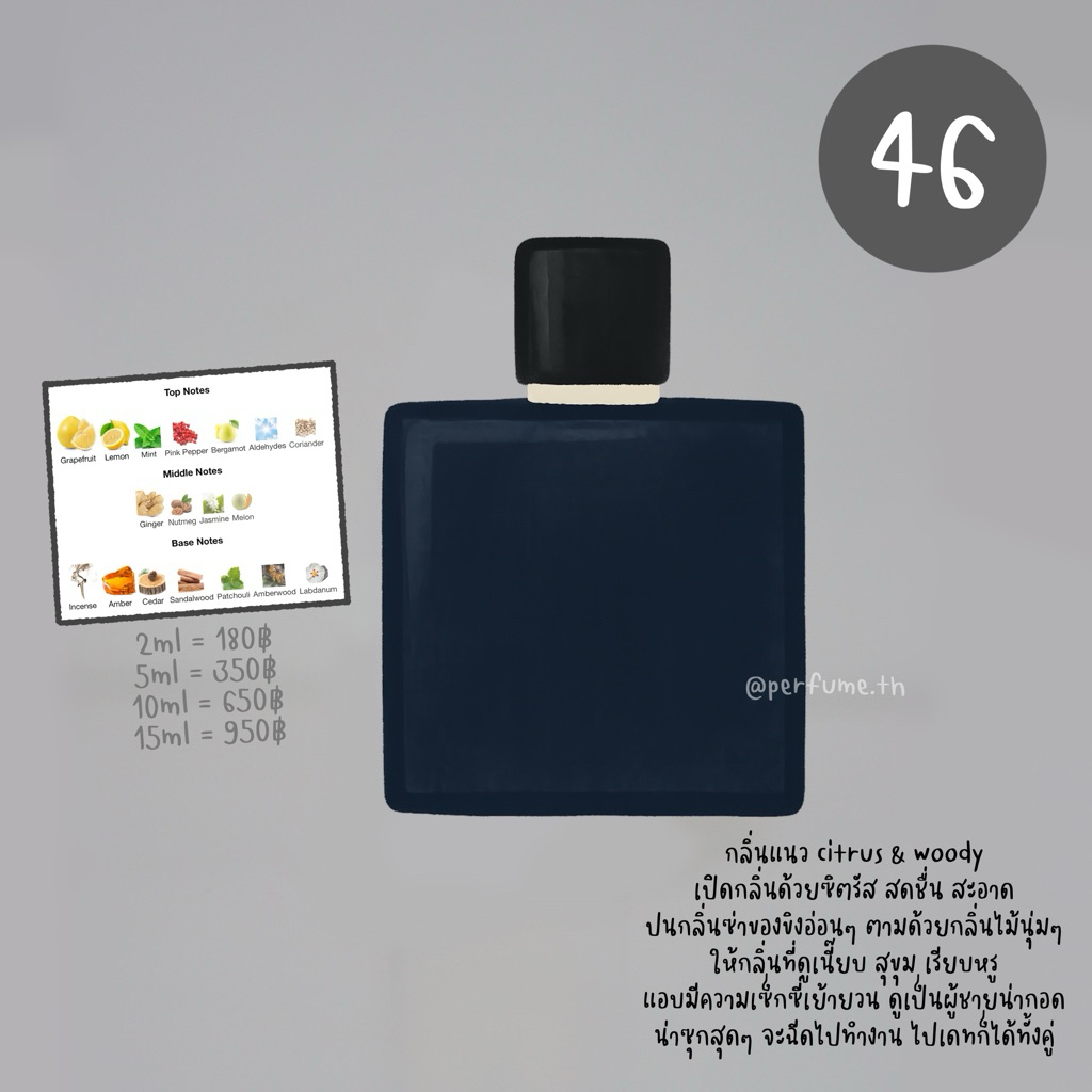 (น้ำหอมแบ่งขาย) เบอร์ 46 เบลอเดอ : 2-10ml