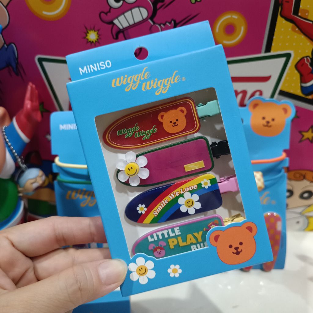 📍พร้อมส่ง📍ชุดกิ๊บติดผมน่ารักๆ wiggle wiggle x MINISO (#WM4)