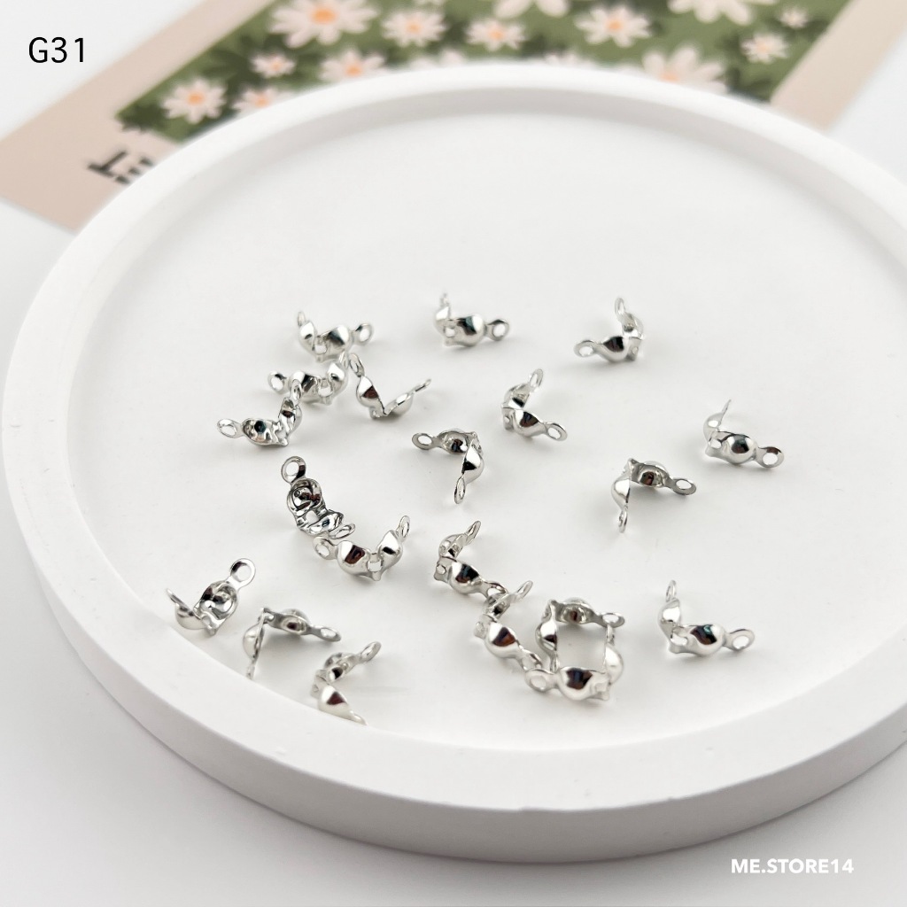 (พร้อมส่ง) ตัวปิดปม 100 ตัว ตัวซ่อนปม อะไหล่ DIY เครื่องประดับ
