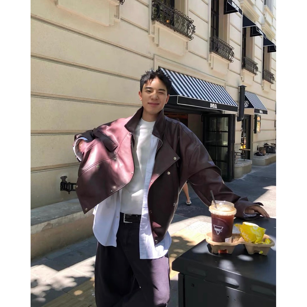 Seoul Layer Leather jacket เสื้อแจ็กเก็ตหนัง