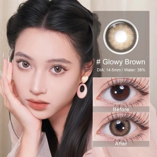 Realcon คอนแทคเลนส์ NEW Glowy ซีรีส์ Glowy Brown Glowy Gray 14.5mmเกรดใบสั่งยาที่นำเข้าจากเกาหลี