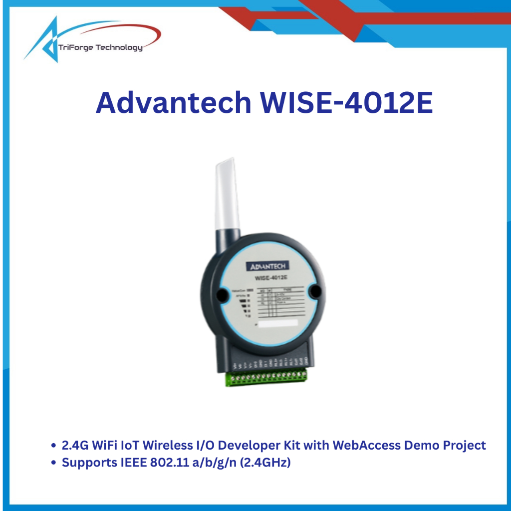 Advantech WISE-4012E 2.4G WiFi IoT Wireless I/O Developer Kit with 2-AI, 2-DI, 2-DO