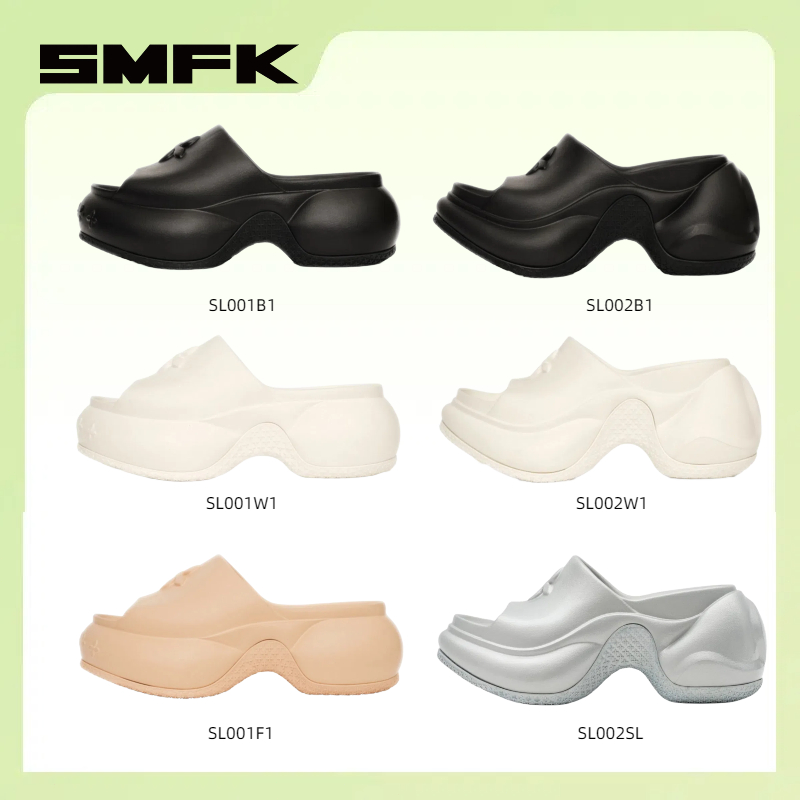 🔥ของแท้ 100% 💥 SMFK COMPASS WAVE รองเท้าแตะส้นสูง ผู้หญิง กันขัด