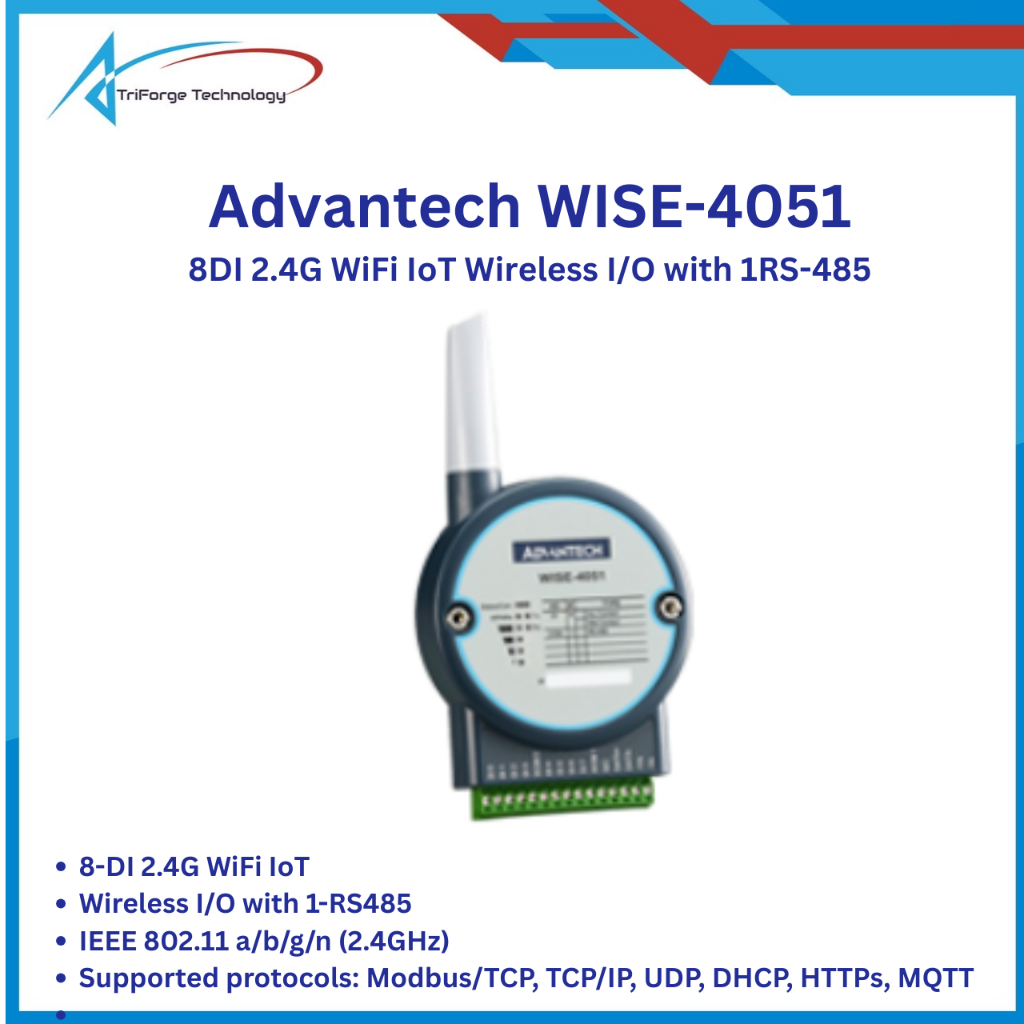 Advantech WISE-4051 8DI 2.4G WiFi IoT Wireless I/O with 1RS-485