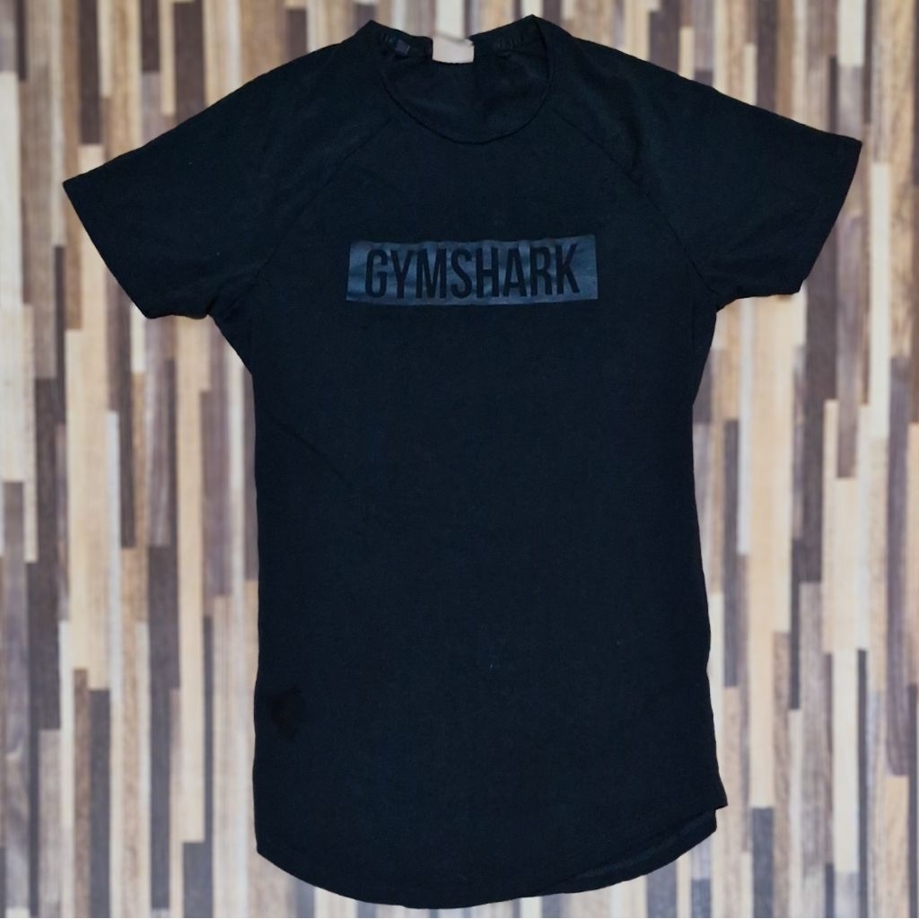 ​🔥 [มือสอง แท้] Gymshark Box Logo T-shirt สีดำ ไซส์ SเทียบMอก 39" | ทรงสวย ผ้ายืดหยุ่น 🔥