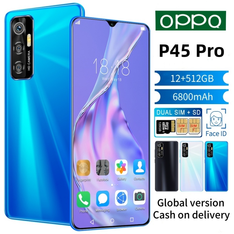 Smartphone P45 Pro 12GB RAM+512GB ROM 7.5inch full screen support 2 SIM card android 13.0 support ba