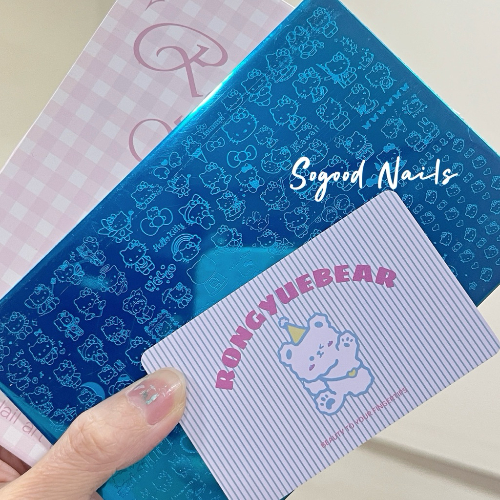 พร้อมส่ง RONGYUEBEAR แผ่นปั๊มลายหลายแบบให้เลือก