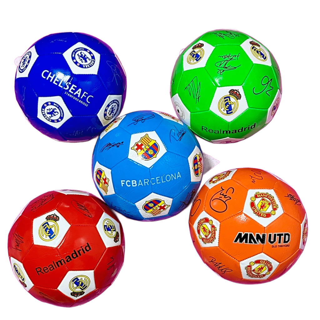 ลูกฟุตบอล หนัง ลายสโมสร พิมพ์ลายเซ็น เบอร์ 5 (ไม่สูบลมส่ง ไม่มีเข็มแถม) หนัง PU ฟุตบอล บอลสโมสร ลูกบอล ลูกบอลหนัง