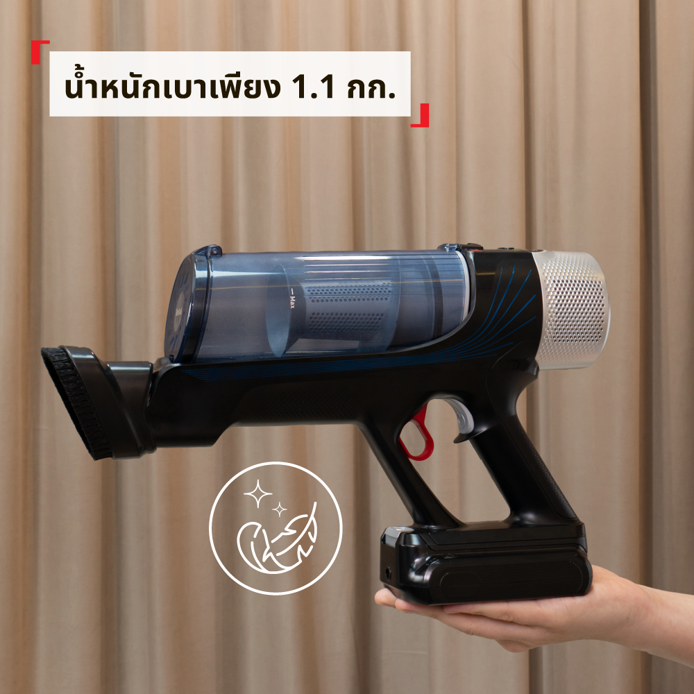 Tefal เครื่องดูดฝุ่นไร้สาย X-FORCE FLEX 9.60 AUTO AQUA รุ่น TY20C7WO ดูด + ถูในเครื่องเดียว งอได้