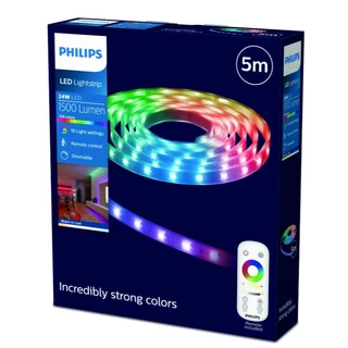 Philips Lighting LED Strip RGBIC รุ่น Action ไฟเส้นเปลี่ยนสีได้หลากสีในเส้น 18โหมด ยาว 5เมตร มีรีโมท