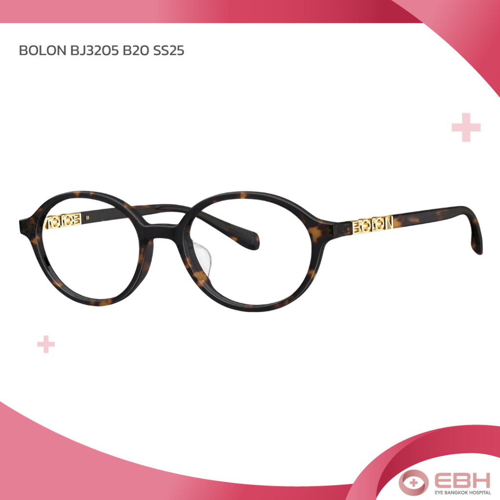 BOLON กรอบแว่น Signature Oval — Acetate/TR Tortoiseshell BJ3205 B20 SS25