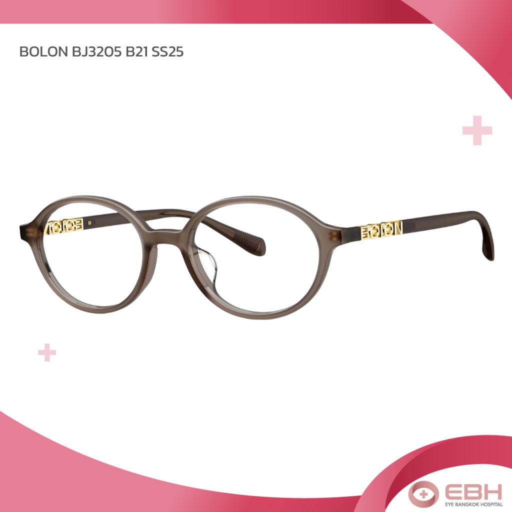 BOLON กรอบแว่น Signature Oval — Acetate/TR Transparent Brown BJ3205 B21 SS25