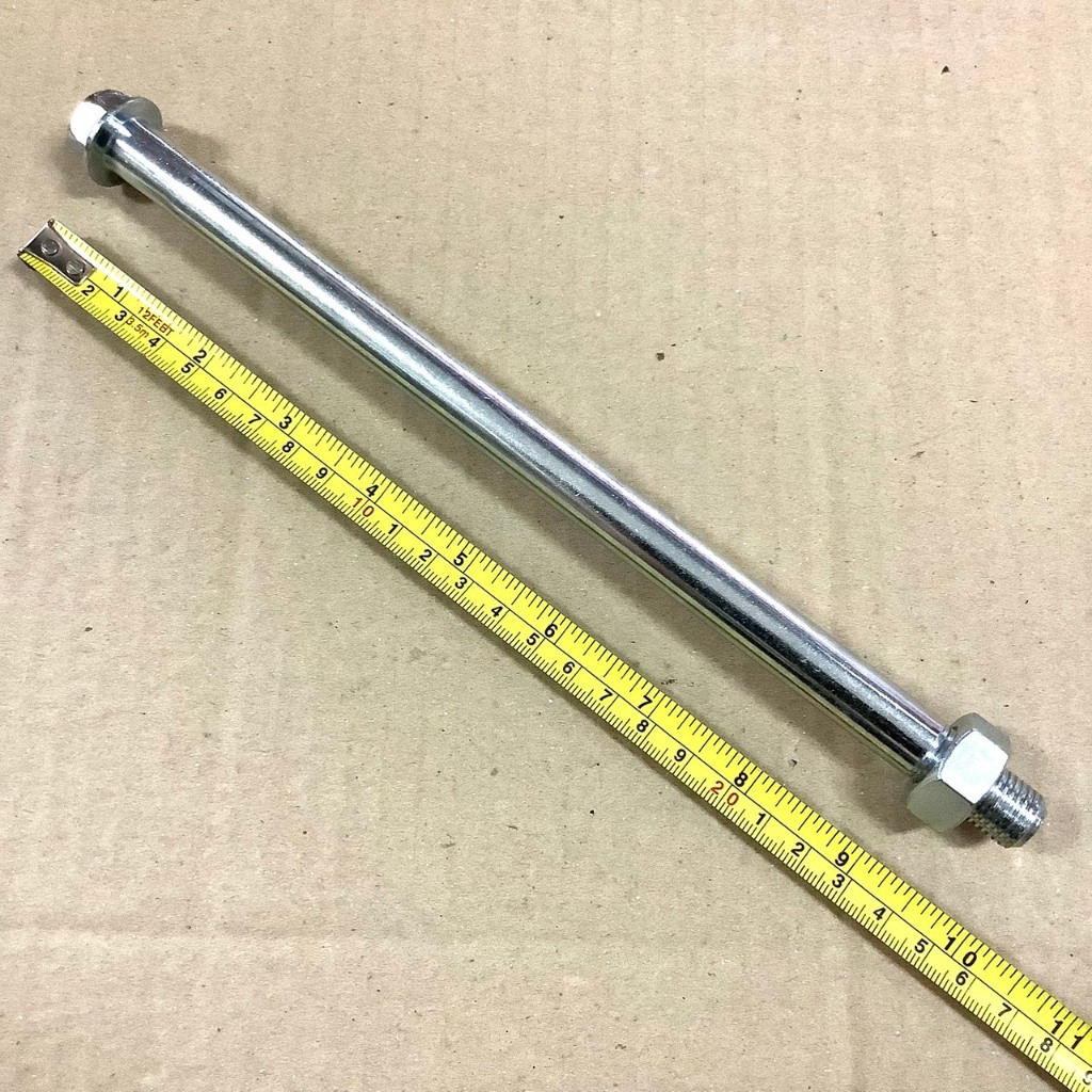 แกนตะเกียบหลัง NSR ขนาด ( M14 x 250 mm.) ยาวทั้งหมด 260 มิลลิเมตร แกนสวิงอาร์ม เหล็กหนา ดี ตัวเมีย NO.22 เอ็นเอสอาร์