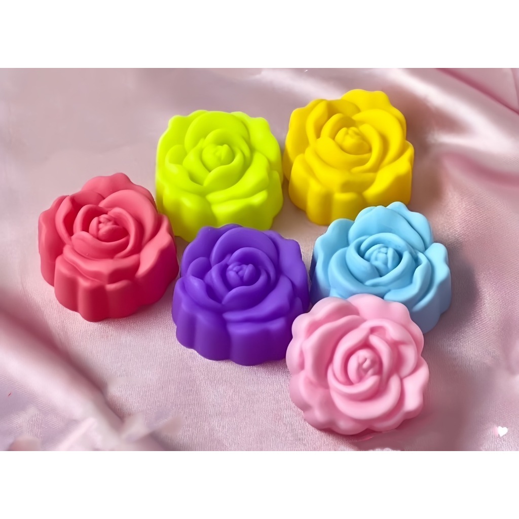 🔥[พร้อมส่ง]แม่พิมพ์ขนม พิมพ์ซิลิโคน พิมพ์วุ้น พิมพ์สบู่ รูปดอกไม้ 5 cm. (1 โหล/12 ชิ้น)RL212