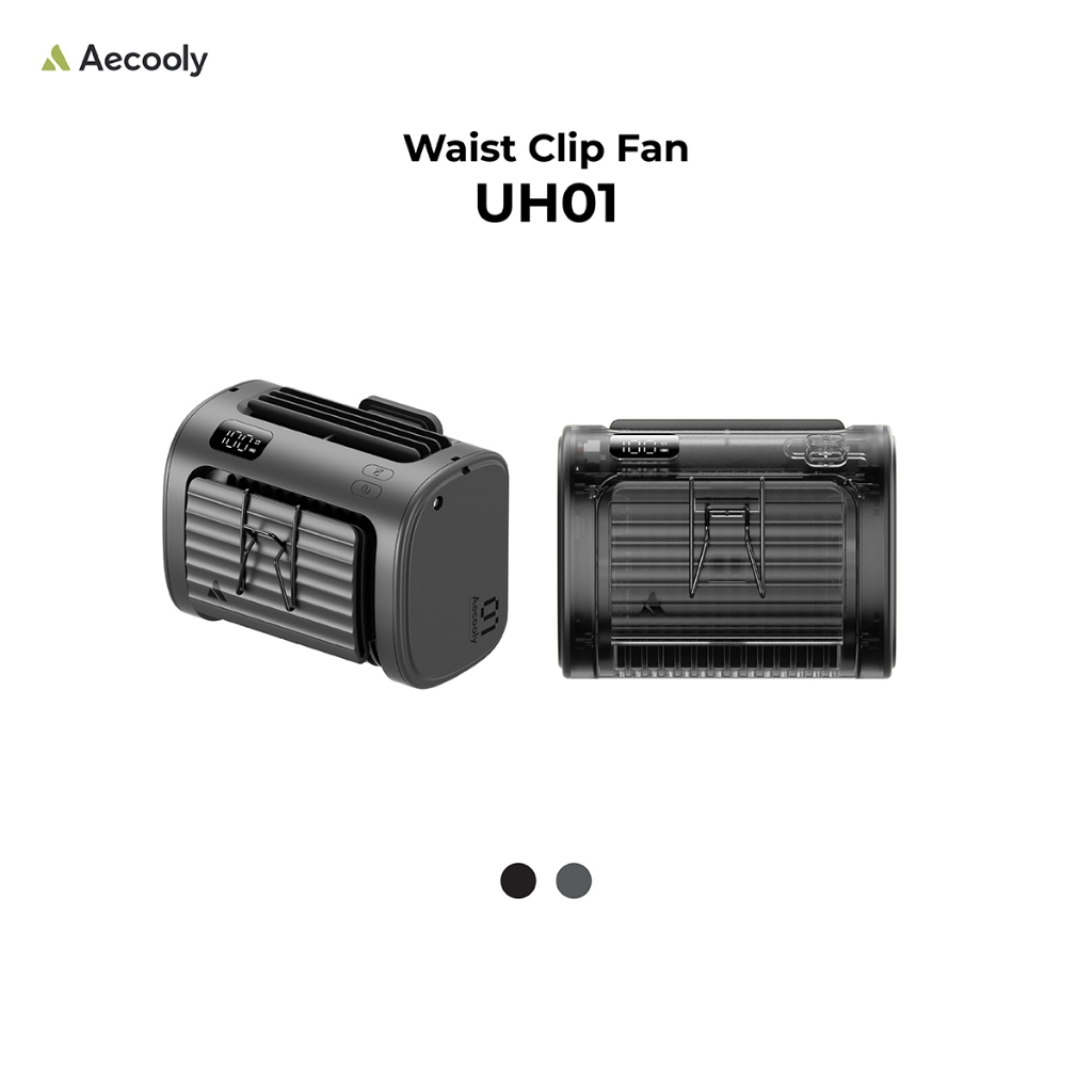 Aecooly พัดลมติดเอว Waist Clip พัดลมไร้สาย ความจุ 6000mAh และ 9000mAh รุ่น UH01/UH01-A