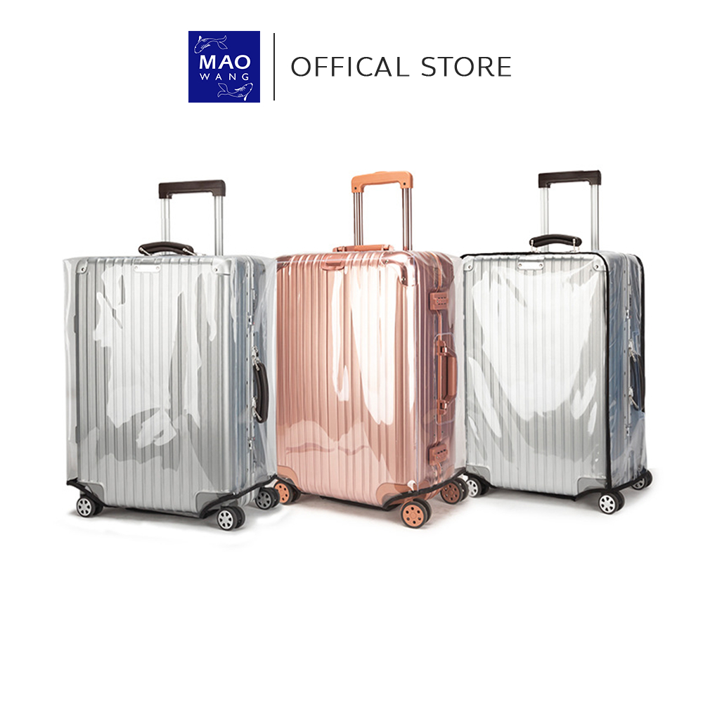 ผ้าคลุมกระเป๋าเดินทางใส PVC Luggage Cover ปลอกหุ้มกระเป๋าเดินทาง หนา กันฝุ่น กันกระแทก