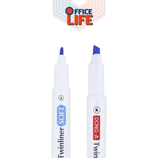 !! ลดราคาพิเศษ !! DONG-A (ดองอา) ปากกาไฮไลท์ รุ่น Twinliner SOFT ปากกาเน้นข้อความ ทวินไลเนอร์ ( 1 ด้าม )
