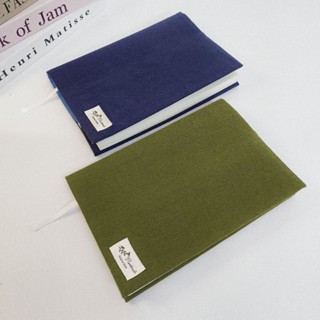 ใหม่ ปกผ้าห่อหนังสือ สีพื้น สไตล์มินิมอล ขนาด A5